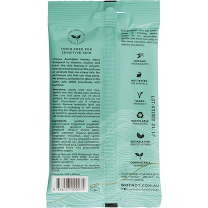 Wotnot Natural Face Wipes Sensitive 5pk