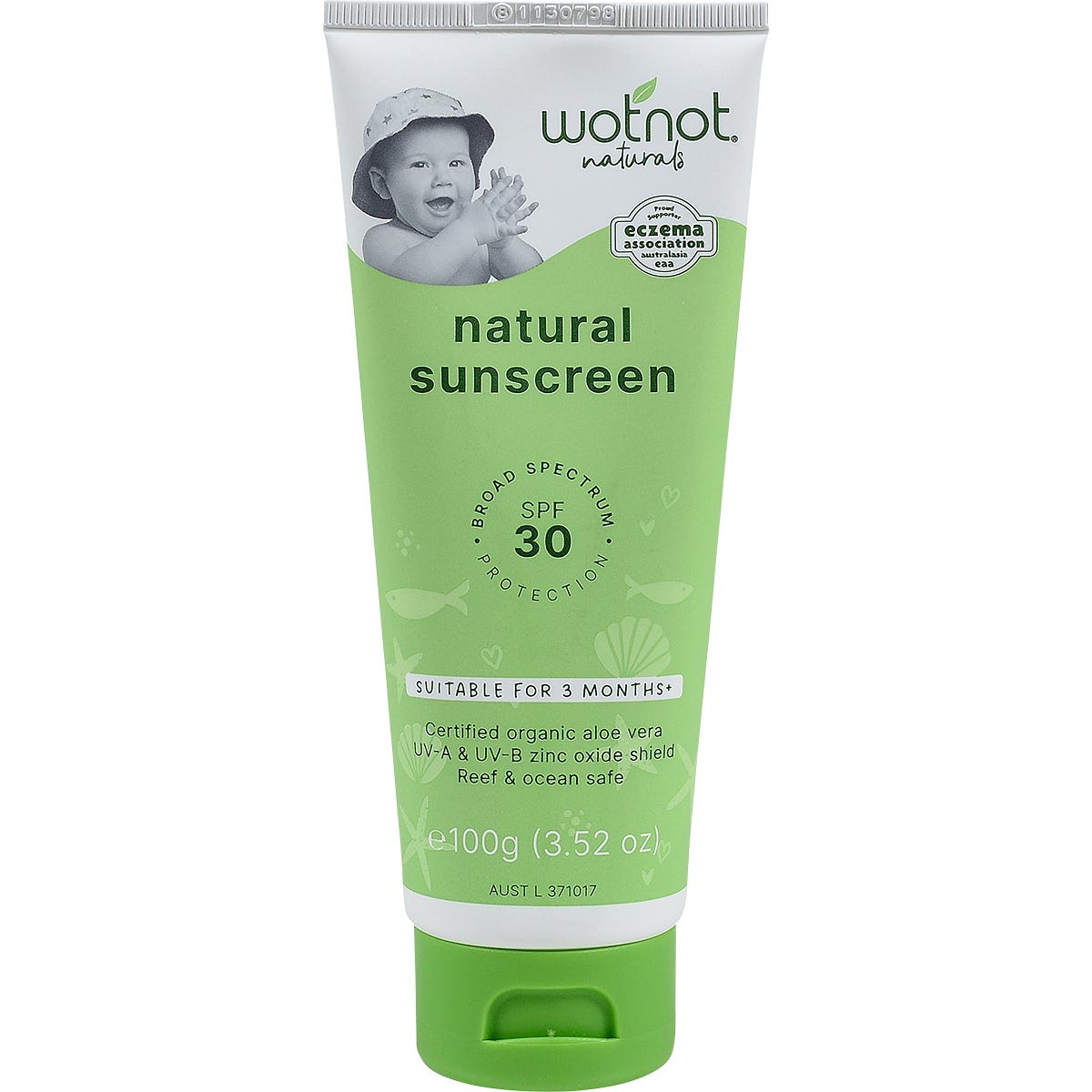 Wotnot Natural Sunscreen SPF 30 Suitable for 3 Months+ 100g