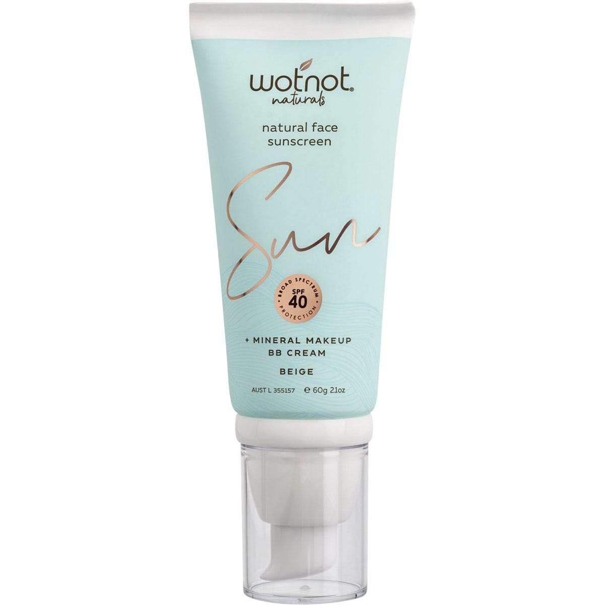 Wotnot Natural Face Sunscreen 40 SPF Beige BB Cream 60g