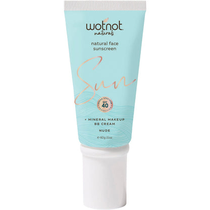 Wotnot Natural Face Sunscreen 40 SPF Nude BB Cream 60g