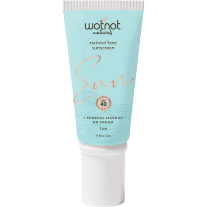 Wotnot Natural Face Sunscreen 40 SPF Tan BB Cream 60g