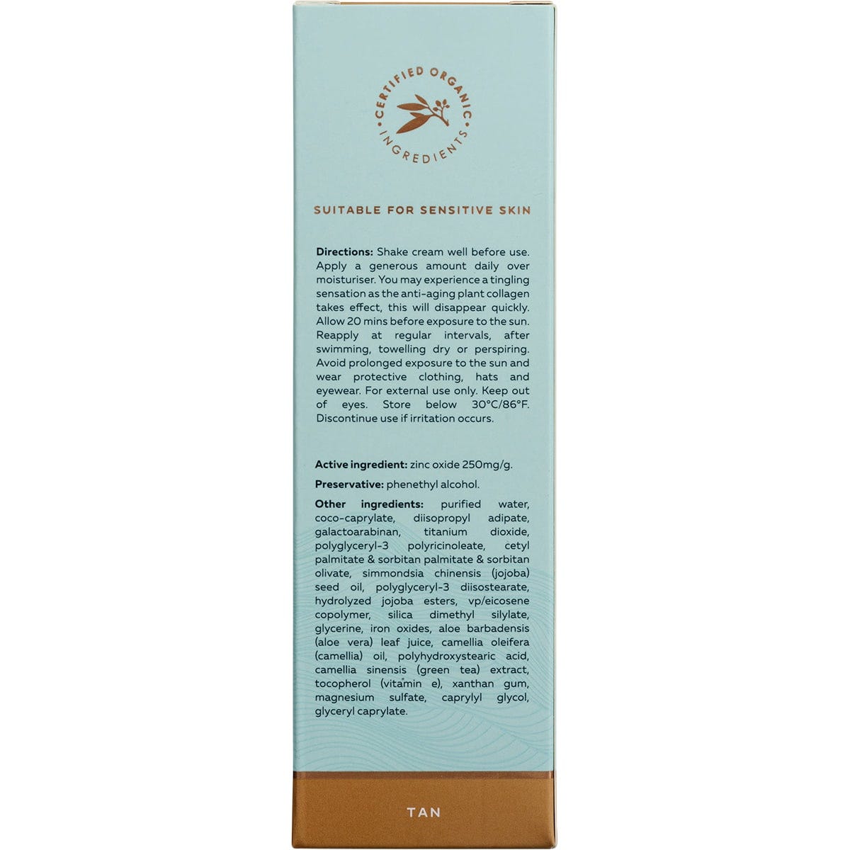 Wotnot Natural Face Sunscreen 40 SPF Tan BB Cream 60g