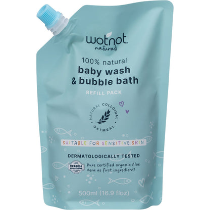 Wotnot Baby Wash & Bubble Bath Refill 500ml