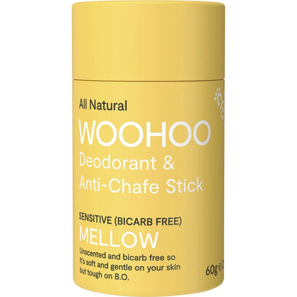 Woohoo Body Deodorant Stick Mellow Sensitive Bicarb Free 60g