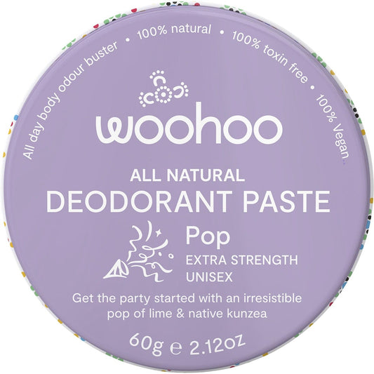 Woohoo Body Deodorant Paste Tin Pop Extra Strength 60g