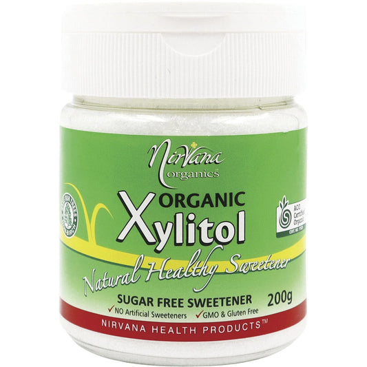 Nirvana Organics Xylitol Certified Organic – Refillable Shaker 200g