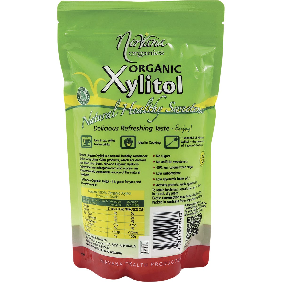 Nirvana Organics Xylitol Certified Organic 750g