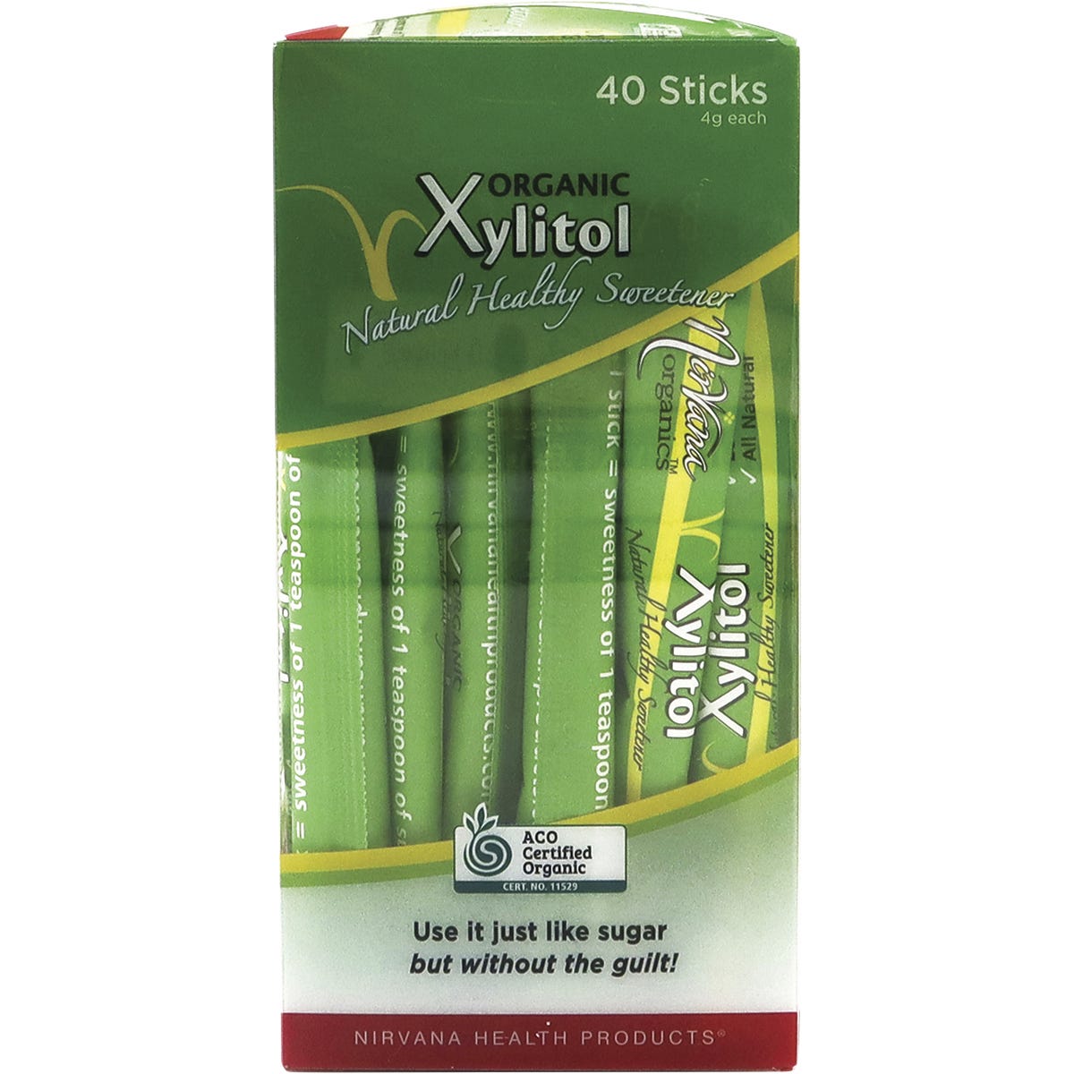 Nirvana Organics Xylitol Sticks Certified Organic 40x4g