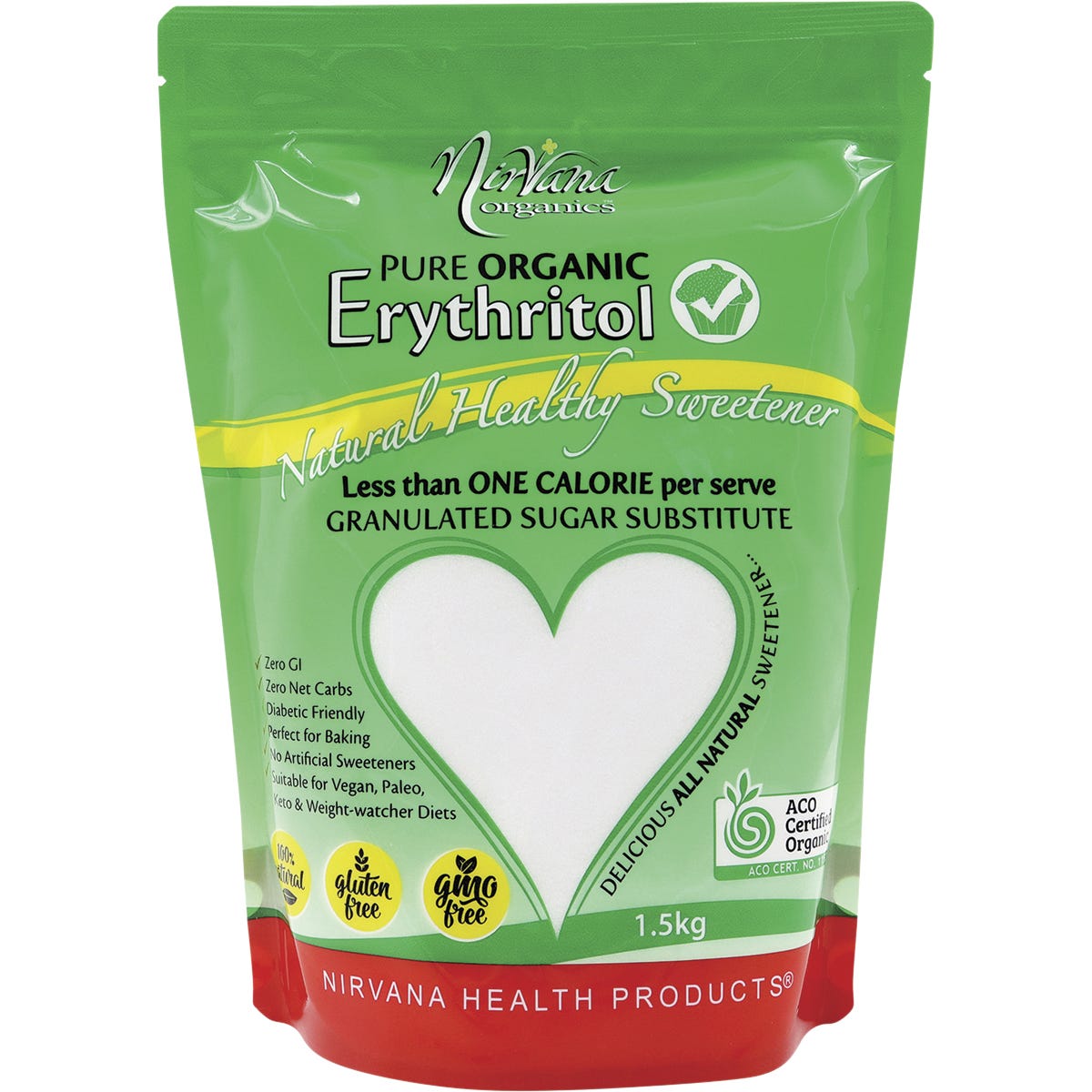 Nirvana Organics Erythritol Pure Organic 1.5kg