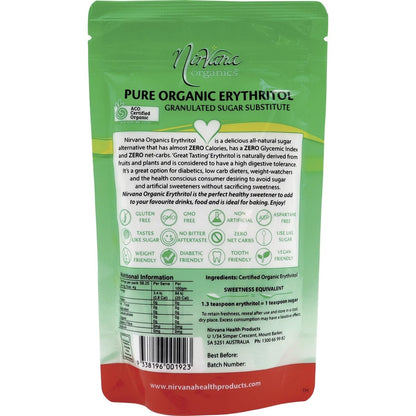 Nirvana Organics Erythritol Pure Organic 225g