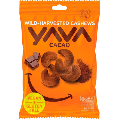 YAVA Wild-Harvested Cashews Cacao 10x35g