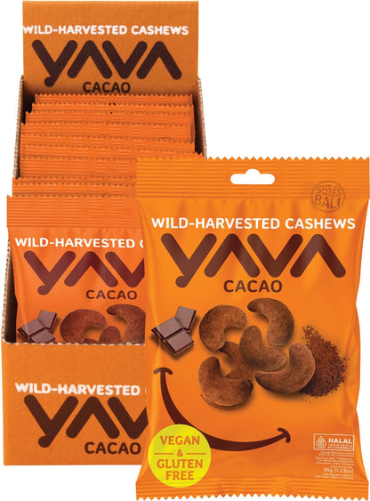 YAVA Wild-Harvested Cashews Cacao 10x35g