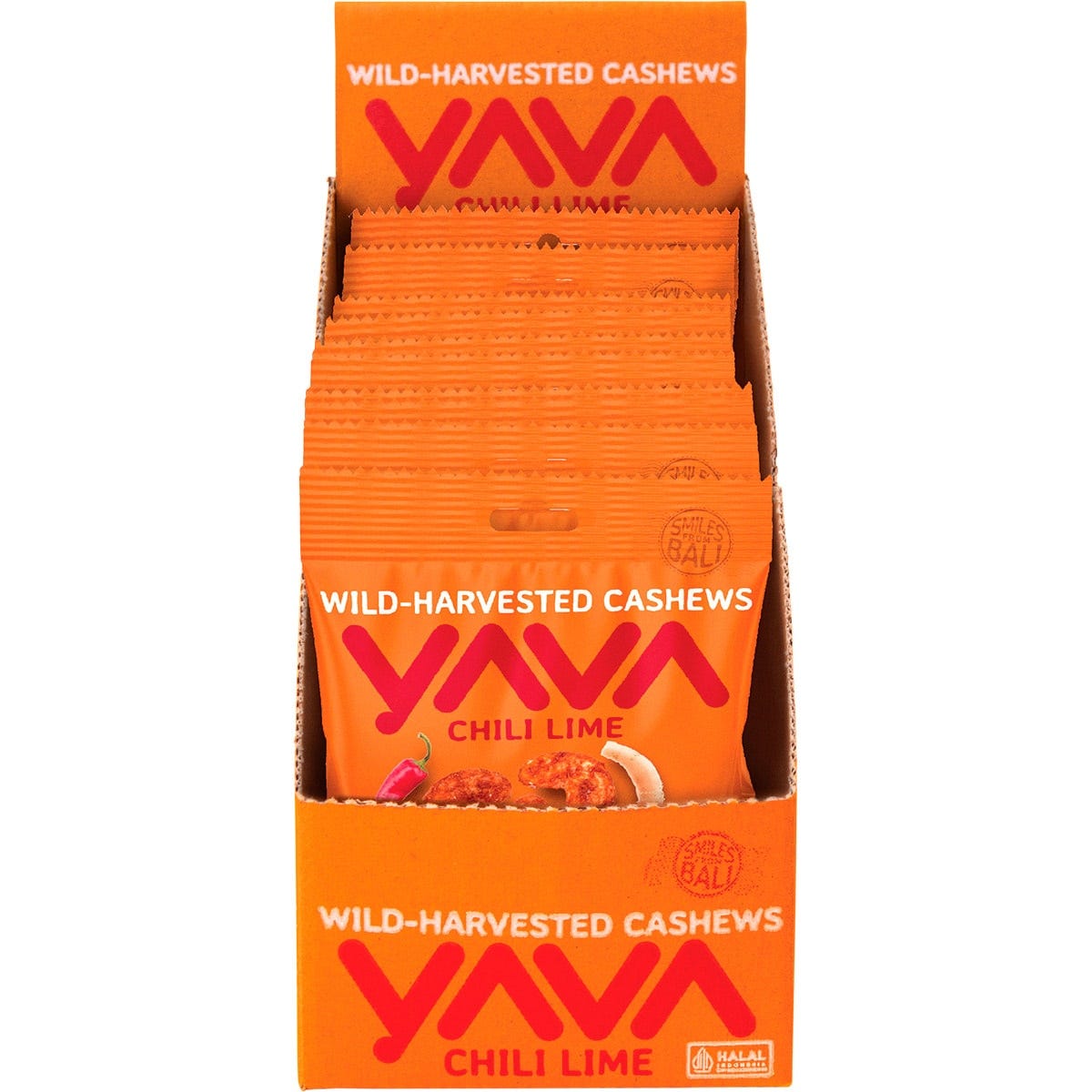 YAVA Wild-Harvested Cashews Chili Lime 10x35g