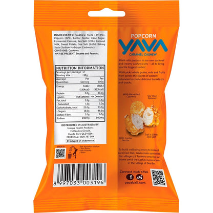 YAVA Popcorn Caramel Cashew 60g