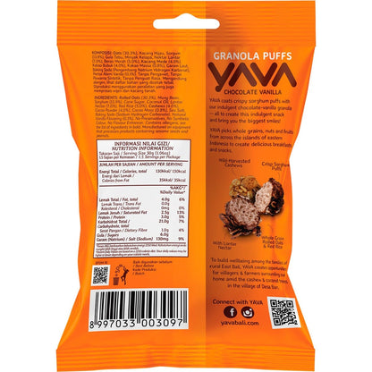 YAVA Granola Puffs Chocolate Vanilla 50g