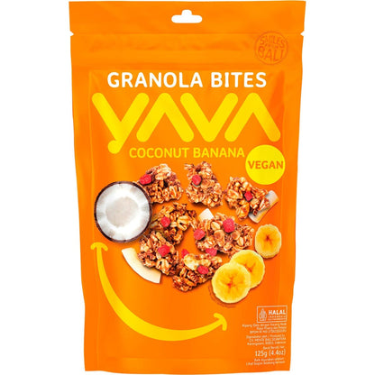 YAVA Granola Bites Coconut Banana 125g