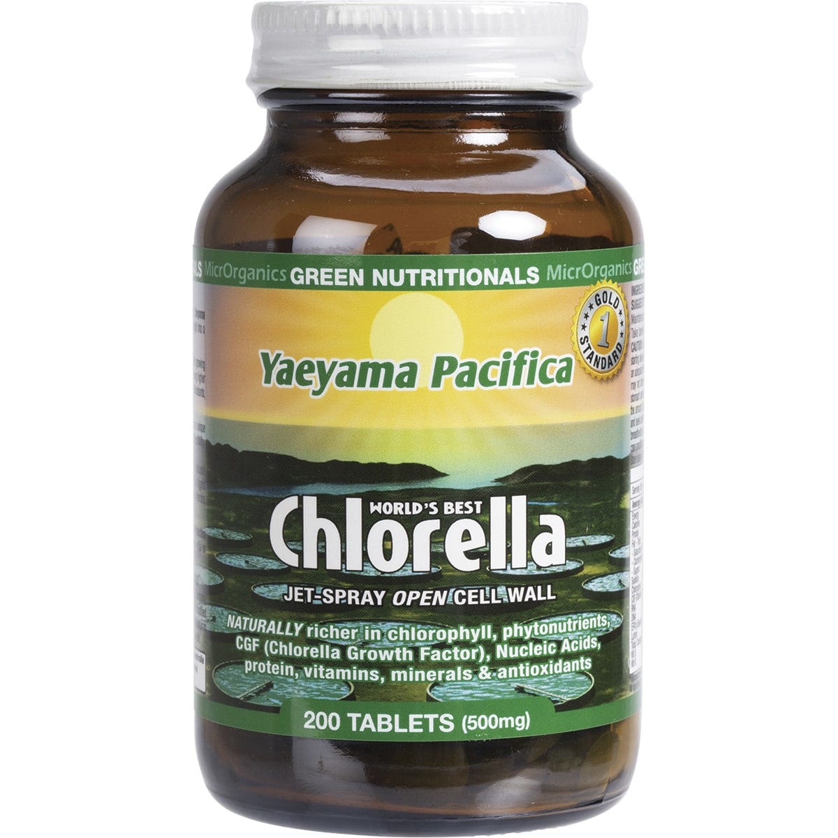 Green Nutritionals Yaeyama Pacifica Chlorella Tablets 500mg 200 Tabs