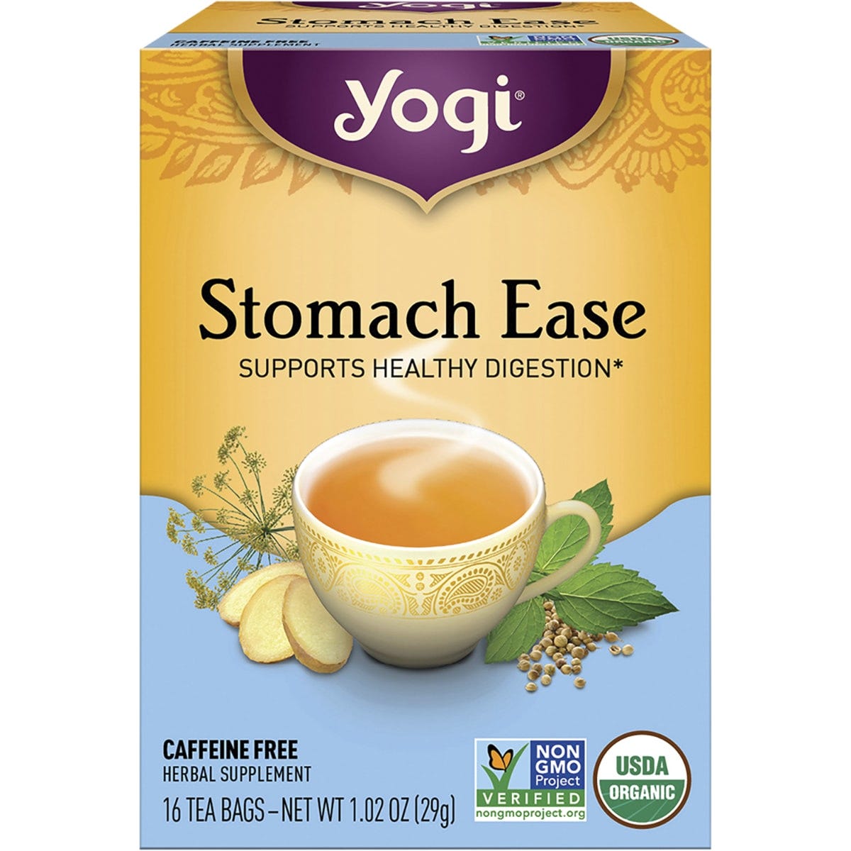 Yogi Tea Herbal Tea Bags Stomach Ease 16pk