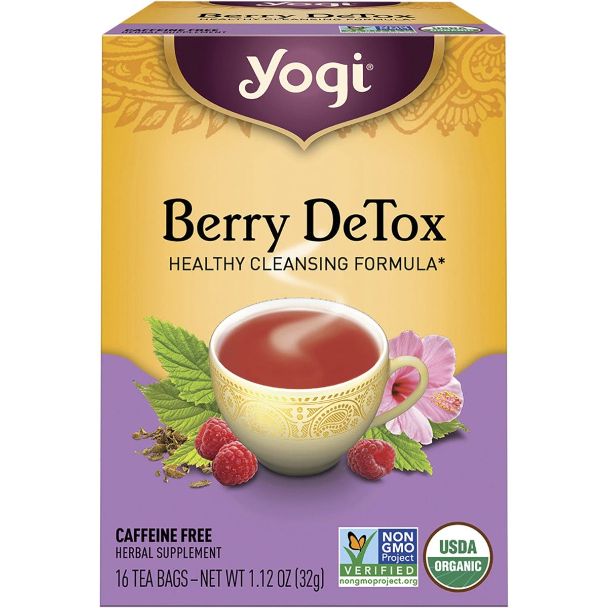 Yogi Tea Herbal Tea Bags Berry DeTox 16pk